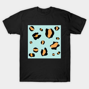 leopard print,mint color background T-Shirt